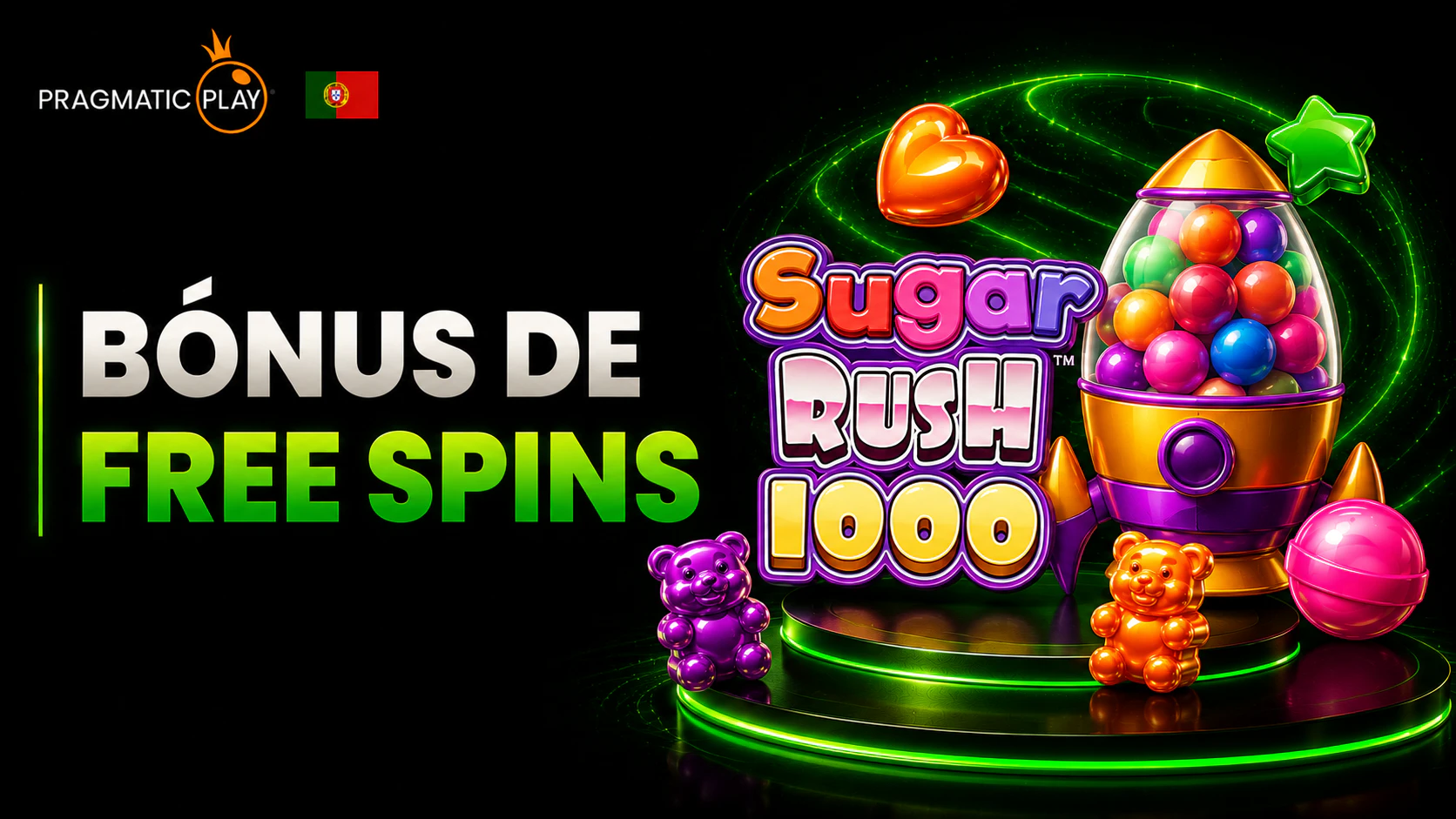 Bónus de Free Spins do Sugar Rush 1000