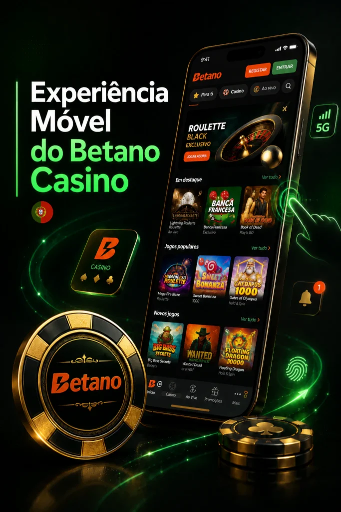 Experiência Móvel do Betano Casino
