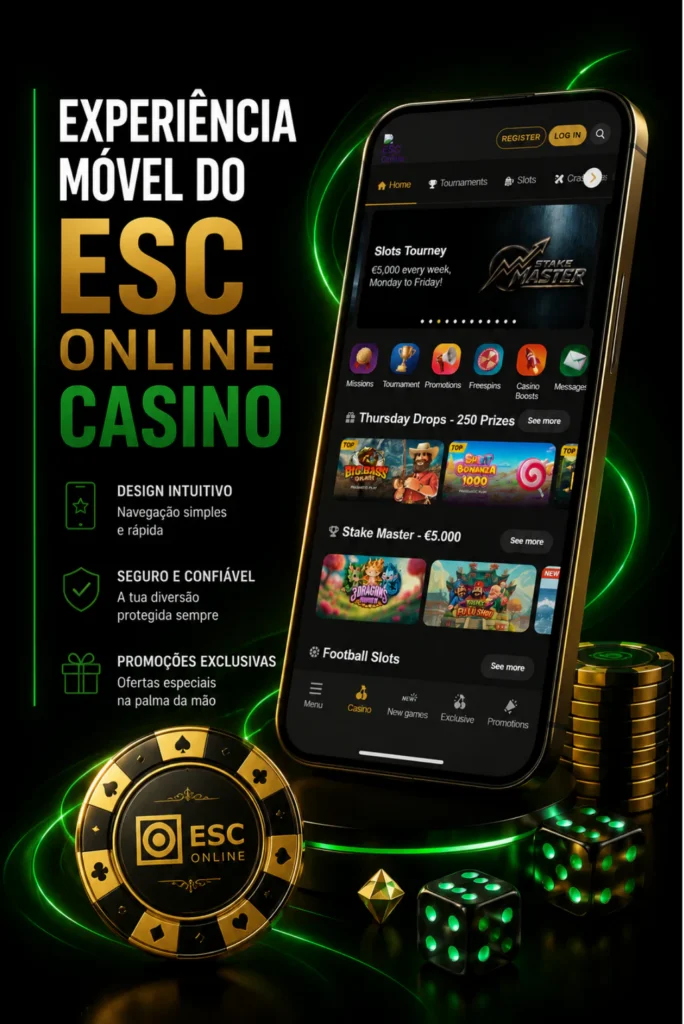 Experiência Móvel do ESC Online Casino