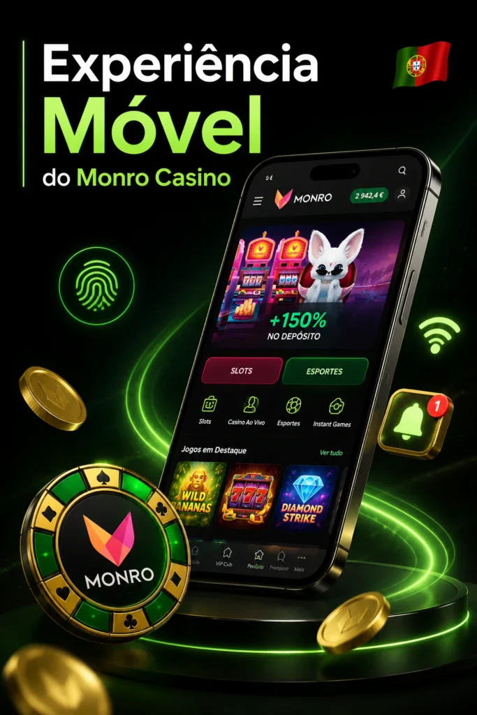 Experiência Móvel do Monro Casino