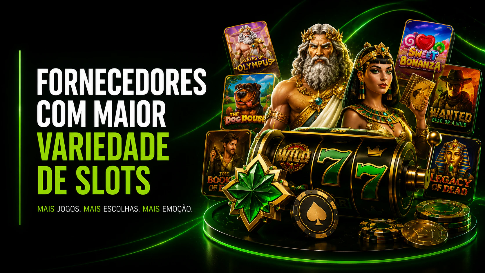 Fornecedores com Maior Variedade de Slots