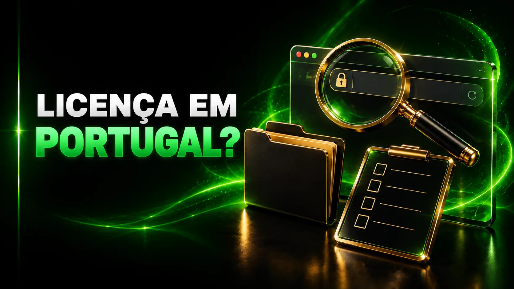 Ilustração da verificação do domínio e da licença de um casino online