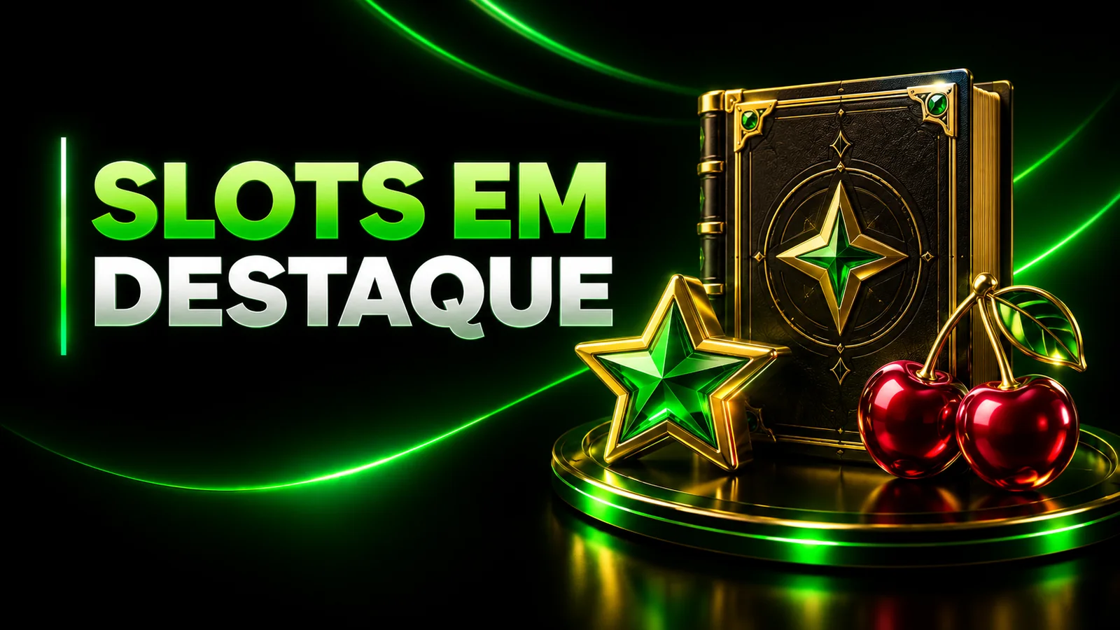 Temas de slots com livro dourado, estrelas e símbolos clássicos