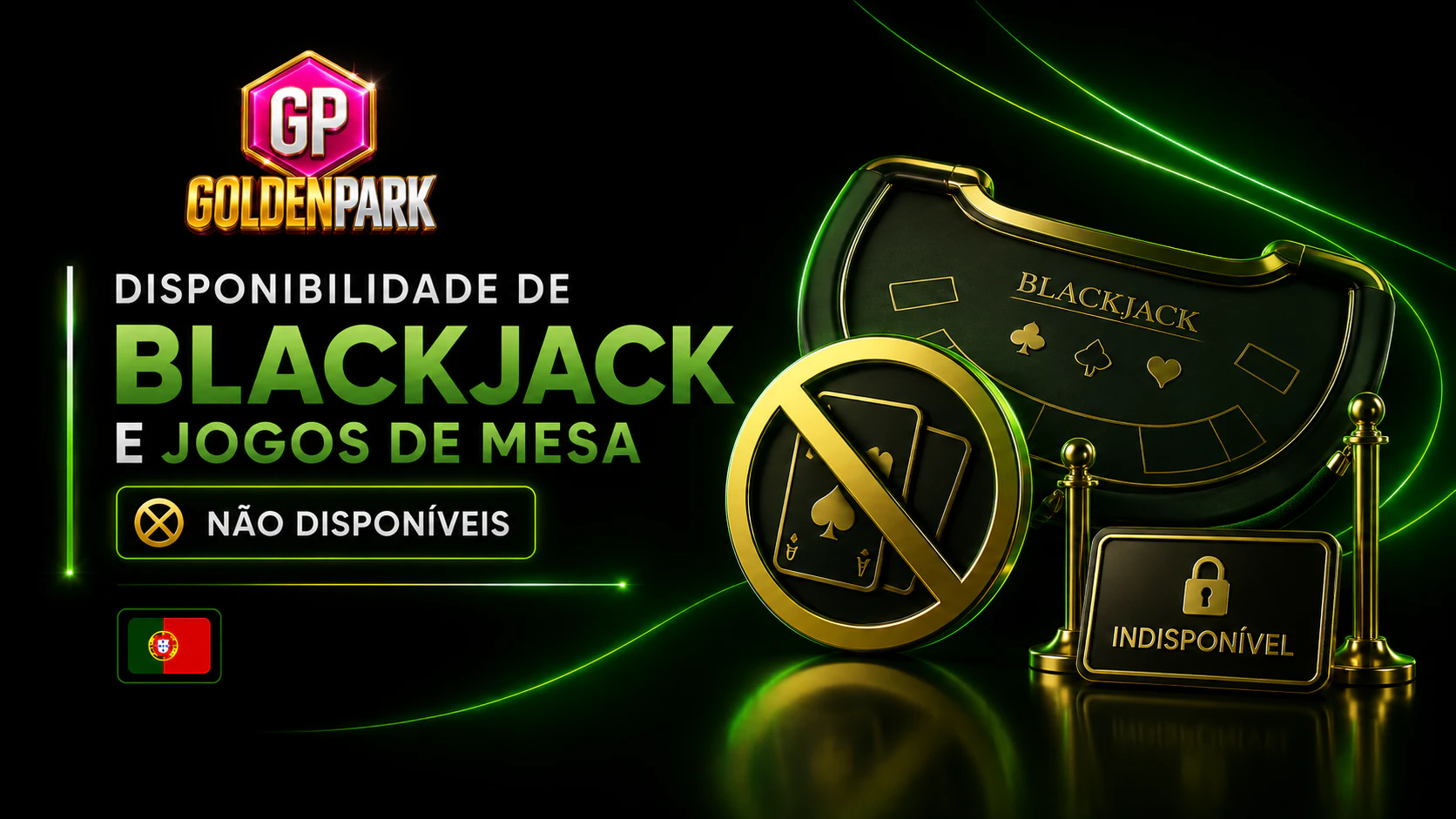 Disponibilidade de Blackjack e Jogos de Mesa
