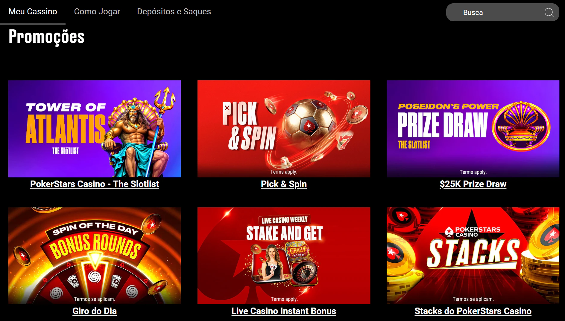 Promocodes PokerStars Casino