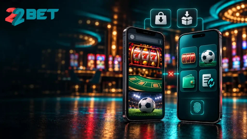 Experiência Móvel no 22bet Casino
