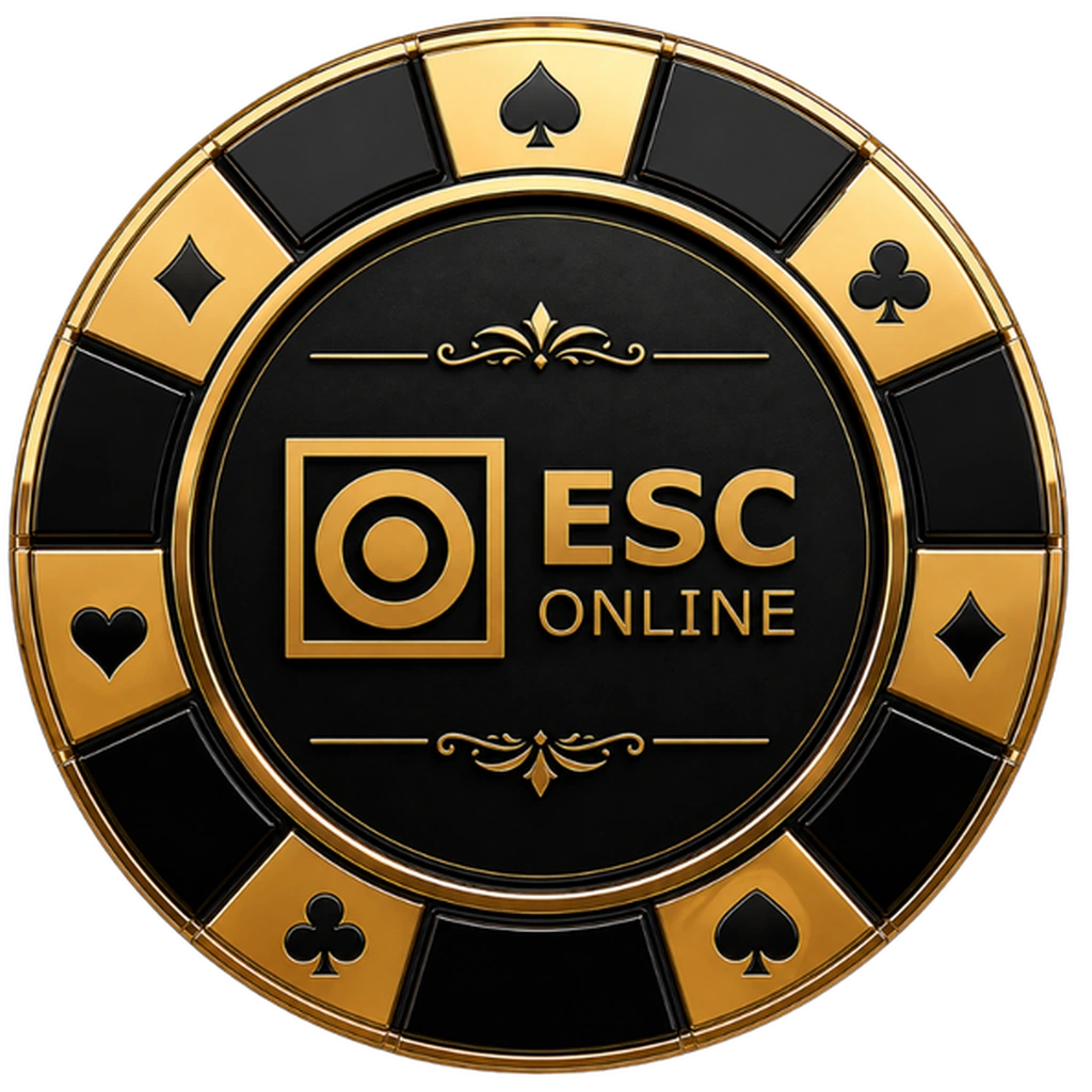 Ficha de casino com o logótipo da ESC Online